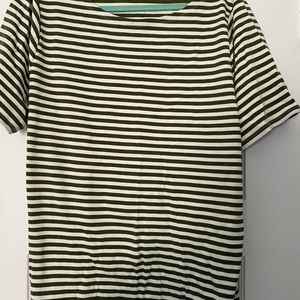 J Crew Olive Stripe Shirt in 3X